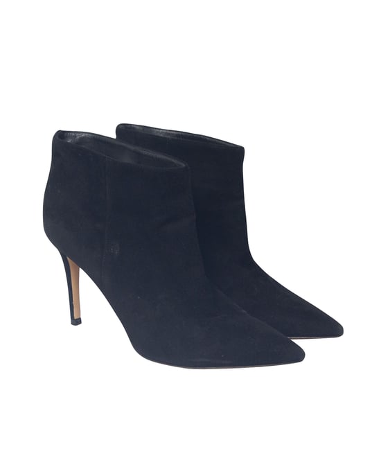 Gianvito Rossi Stiletto Enkellaarzen in Zwart Suède - Image 3