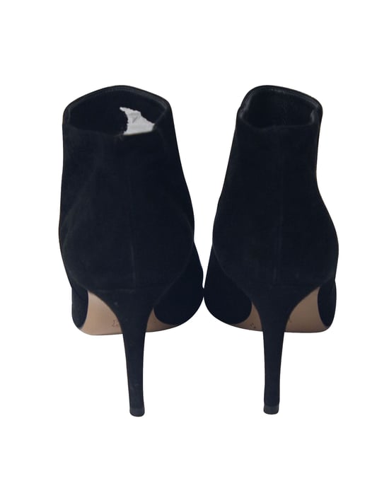 Gianvito Rossi Stiletto Enkellaarzen in Zwart Suède - Image 4