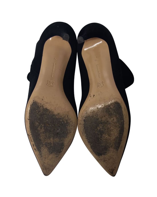 Gianvito Rossi Stiletto Enkellaarzen in Zwart Suède - Image 5