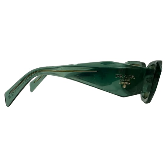 Prada SPR17W Rectangle-Framed Sunglasses in Olive Acetate - Image 2