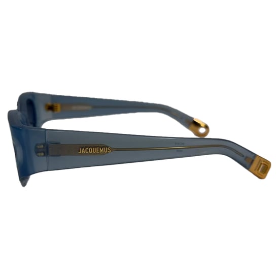 Jacquemus Les Lunettes Ovalo Zonnebril in Lichtblauwe Acetaat - Image 2