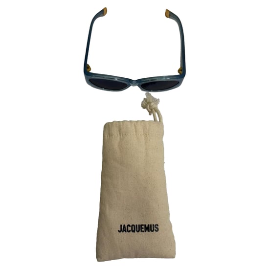 Jacquemus Les Lunettes Ovalo Zonnebril in Lichtblauwe Acetaat - Image 4