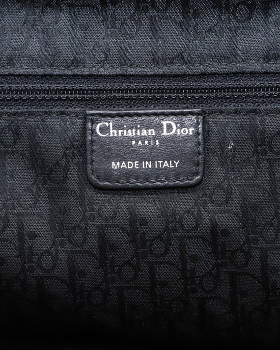 Dior Pleated Plissé Tote in Black Leather - Image 5