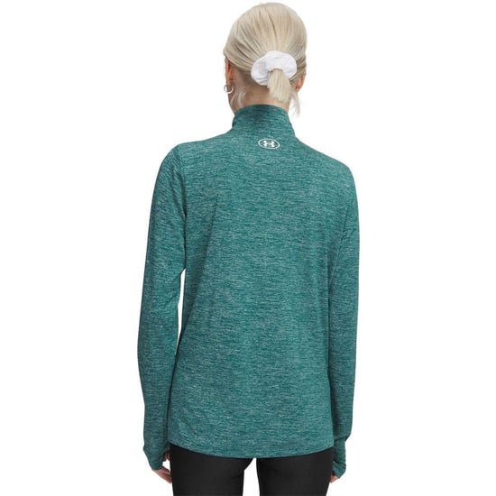 Under Armour Womens/Ladies Tech Textured Half Zip Top (Green) - Image 2
