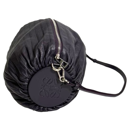 Loewe Pleated Bracelet Pouch Bag in Purple Leather - Image 2