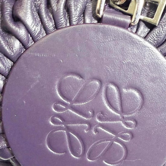 Loewe Pleated Bracelet Pouch Bag in Purple Leather - Image 4