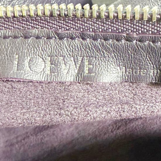 Loewe Pleated Bracelet Pouch Bag in Purple Leather - Image 6