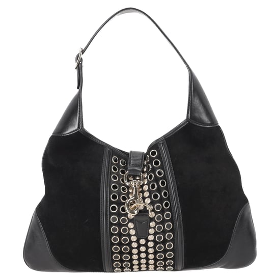 Gucci Jackie O Bouvier Embellished Hobo in Black Suede And Leather - Image 1