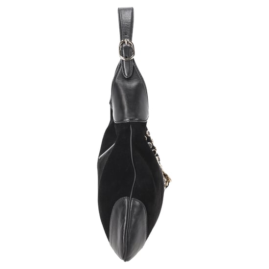 Gucci Jackie O Bouvier Embellished Hobo in Black Suede And Leather - Image 3