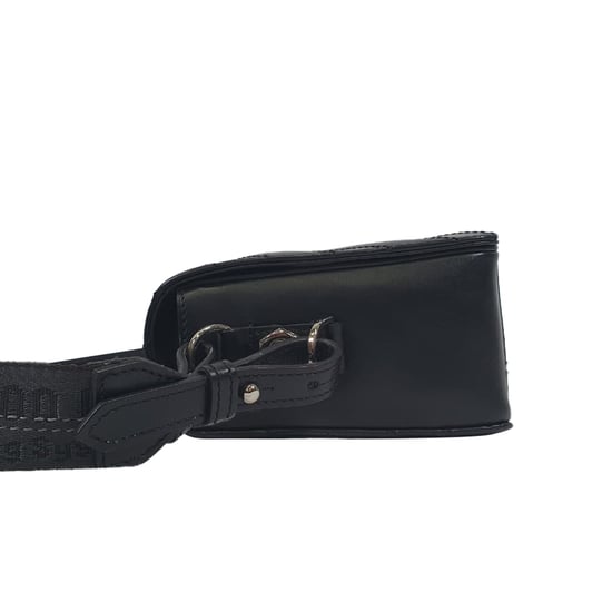Off-White Diagonal Padded Binder Flap Shoulder Bag in Black Leather - Image 4