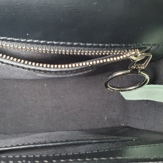 Off-White Diagonal Padded Binder Flap Shoulder Bag in Black Leather - Image 6