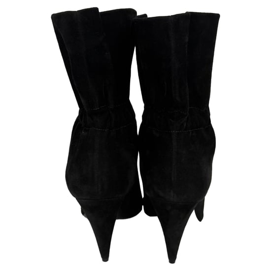 Saint Laurent Étienne Elastic Ankle Boots in Black Suede - Image 3