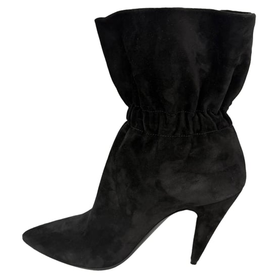 Saint Laurent Étienne Elastic Ankle Boots in Black Suede - Image 4