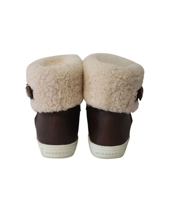 Burberry Skillman Enkel Weer Regenlaarzen in Bruin Leer - Image 4