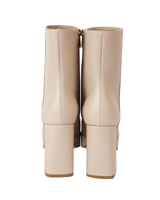 Gianvito Rossi Daisen Plattformstövlar i Beige Läder - Image 4