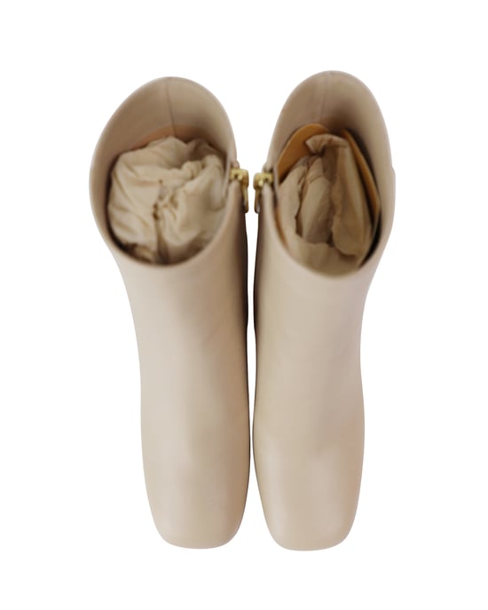 Gianvito Rossi Daisen Plattformstövlar i Beige Läder - Image 5