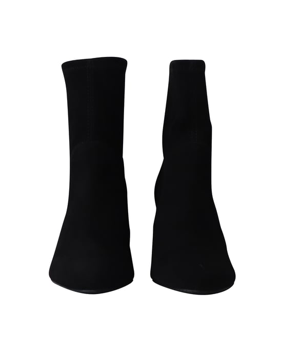 Stuart Weitzman Yuliana 80 Ankle Boots in Black Suede - Image 2
