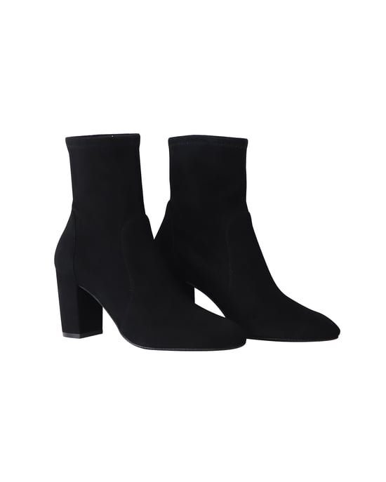 Stuart Weitzman Yuliana 80 Ankle Boots in Black Suede - Image 3