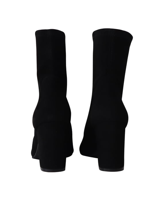 Stuart Weitzman Yuliana 80 Ankle Boots in Black Suede - Image 4