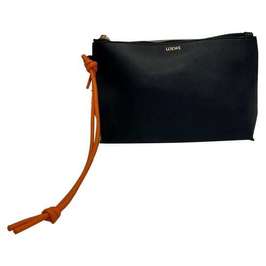 Loewe T-Knot Pouch Bag in Black Leather - Image 1