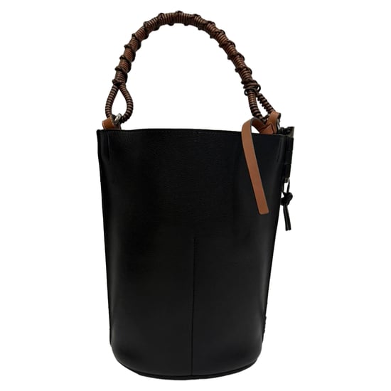 Loewe Gate Bucket Bag in Black Calfskin Leather - Image 4