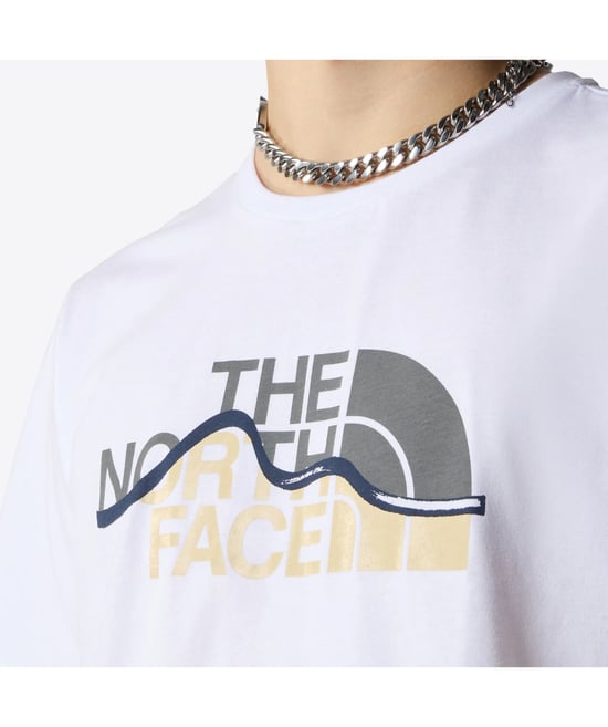 The North Face Mens T Shirts SS Mountain Line Tee Cotton Summer Crew Neck Tops - Image 4