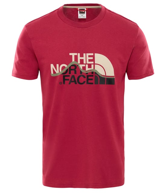 The North Face Mountain Line Mens Rumba Red T-Shirt - Image 1