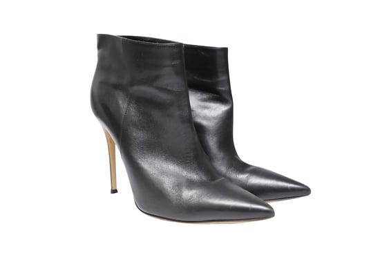 Gianvito Rossi Rits Enkellaarsjes in Zwart Leer - Image 3