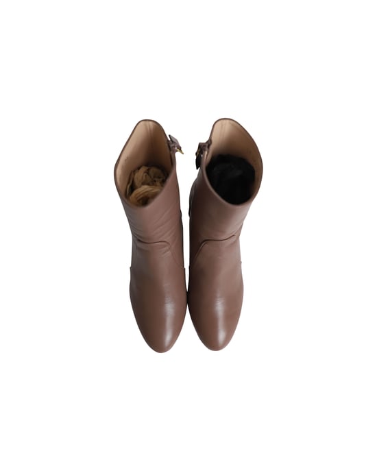 Stuart Weitzman Rosalind 90 Platform Ankle Boots in Brown Leather - Image 6