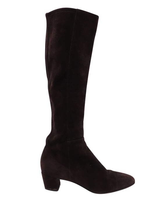 Gianvito Rossi Knee High Boots 45 in Brown Suede - Image 1