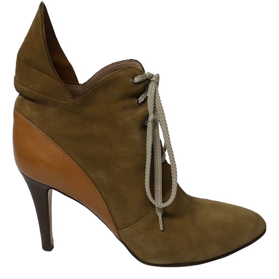 Chloe Gibbon 90 Boots in Brown Suede - Image 1