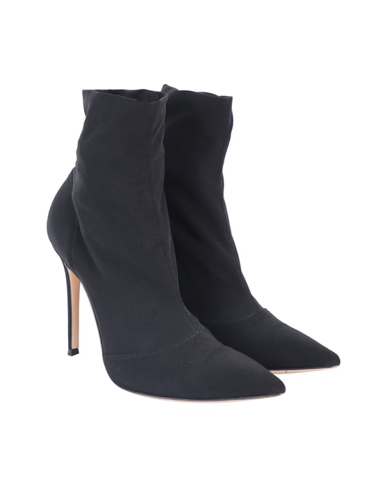 Gianvito Rossi Elite Stretch-Knit Sock Boots in Black Viscose - Image 3