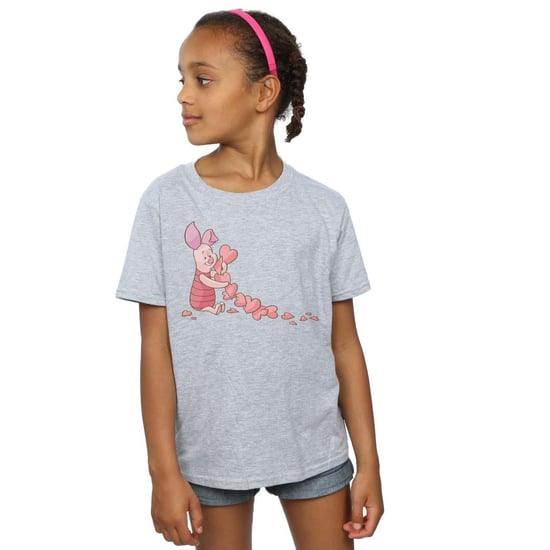 Disney Meisjes Winnie The Pooh Knorretje Hartenketting Katoenen T-Shirt (Sportgrijs) - Image 1