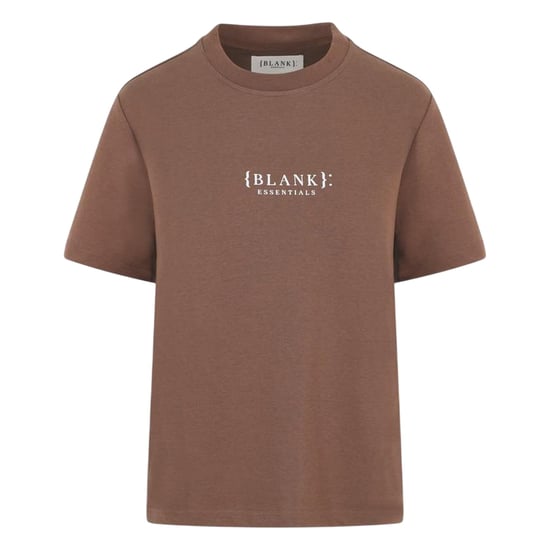Blank Essentials Womens/Ladies Essentials Logo Boyfriend T-Shirt (Chocolate) - Image 2