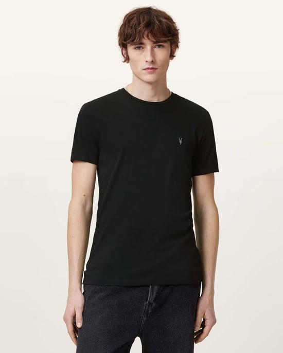 AllSaints Tonic Mens Jet Black T-Shirt - Image 1