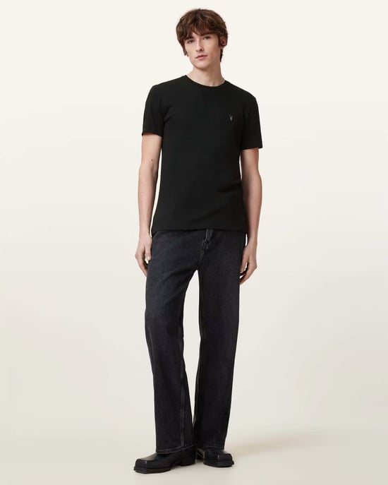 AllSaints Tonic Mens Jet Black T-Shirt - Image 3