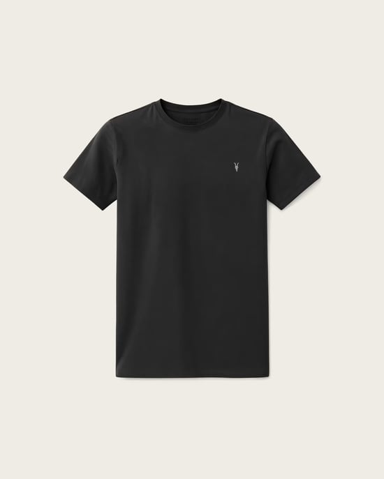 AllSaints Tonic Mens Jet Black T-Shirt - Image 6
