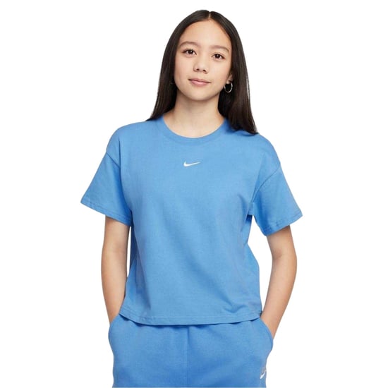 Nike Girls Swoosh Regular T-Shirt (Blue) - Image 1