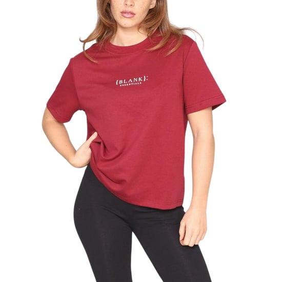 Blank Essentials Womens/Ladies Essentials Logo Boyfriend T-Shirt (Burgundy) - Image 1