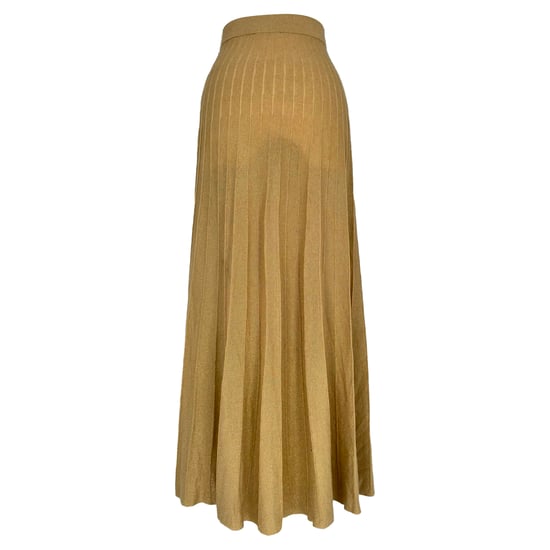 Ba&sh geplooide maxi-rok in camelkleurige polyester - Image 3