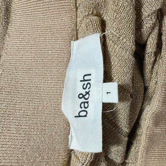 Ba&sh geplooide maxi-rok in camelkleurige polyester - Image 4