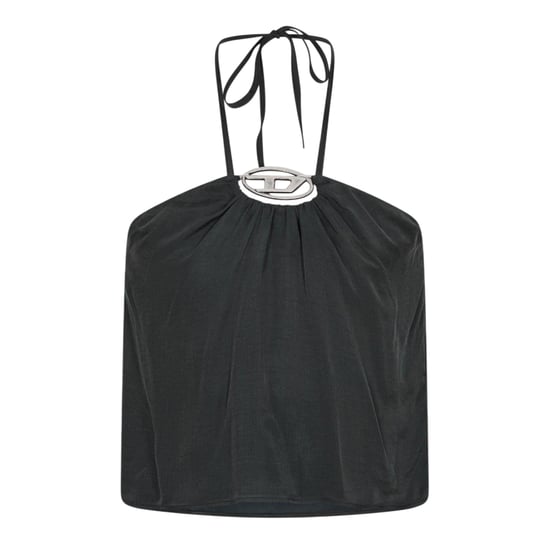 Diesel Haltertop voor dames met een losse pasvorm (Jet Zwart) - Image 2