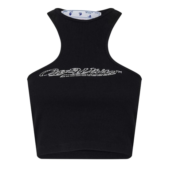 Off White Dames/Dames Relaxed Fit Tanktop (Zwart) - Image 1