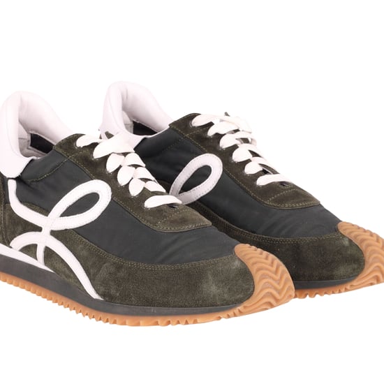 Loewe Flow Runner Sneakers in Forest Green Suede - Image 3