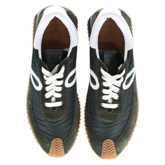 Loewe Flow Runner Sneakers in Forest Green Suede - Image 5