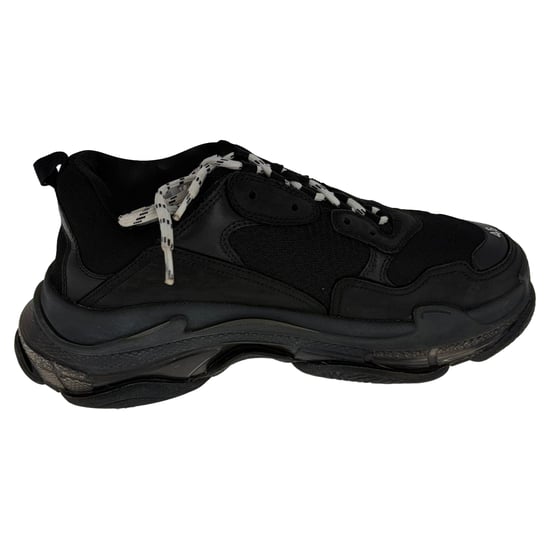 Balenciaga Triple S Clear Sole Sneakers in Black Polyester - Image 1