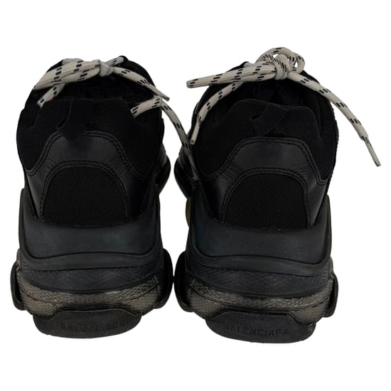Balenciaga Triple S Clear Sole Sneakers in Black Polyester - Image 2