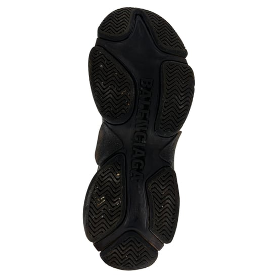 Balenciaga Triple S Clear Sole Sneakers in Black Polyester - Image 3