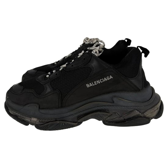 Balenciaga Triple S Clear Sole Sneakers in Black Polyester - Image 4