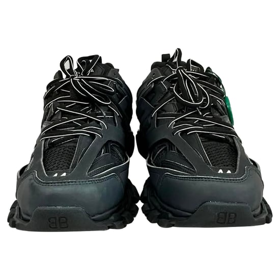 Balenciaga Track Sneakers in Black Polyurethane - Image 3
